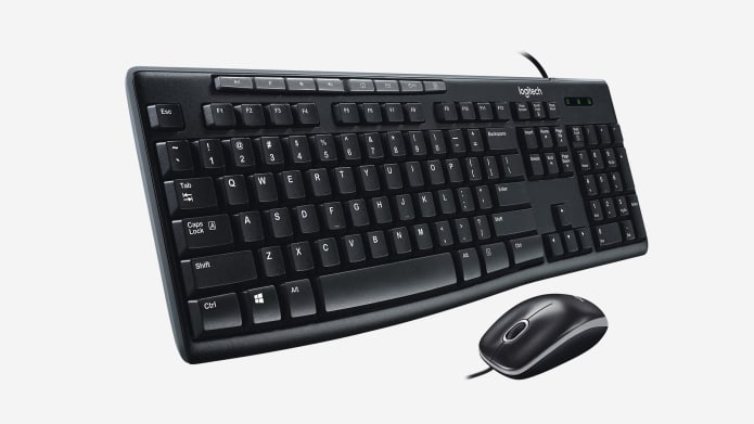 Bộ đôi chuột và bàn phím có dây màu đen