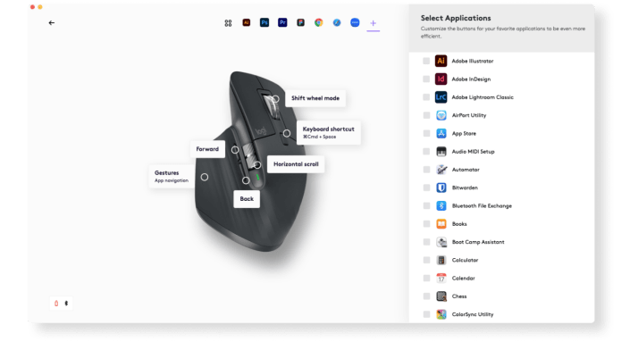 MX Master 3S customization in Logi Options+ app