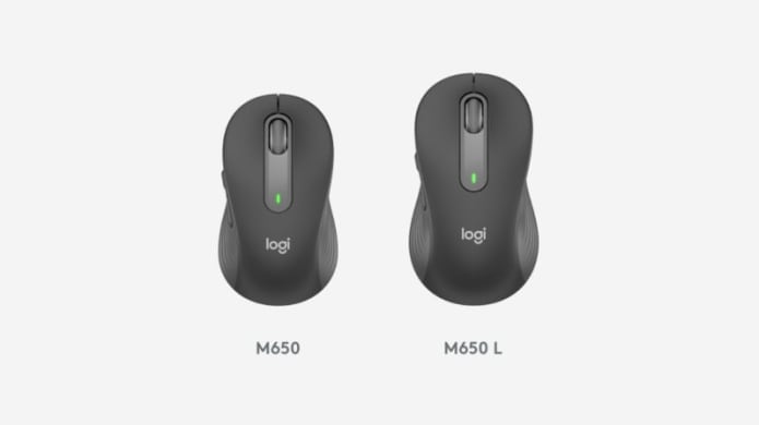 M650 M650 Large and M650 Large left-handed comparison mockup