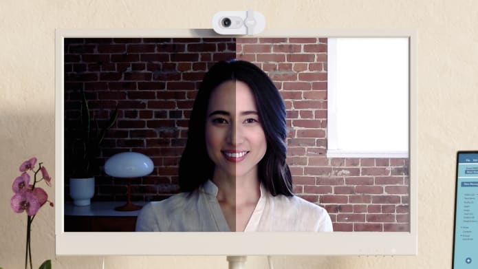 Brio 100 webcam connected to a monitor