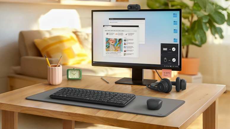 Logitech mk250 bluetooth komplet tipkovnica in miška na delovni mizi
