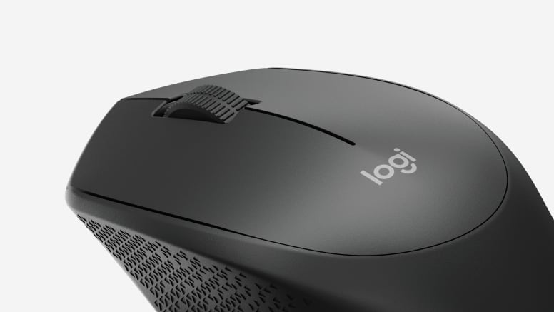 Logitech m280 wireless bližnji prikaz zgornjega dela in koleščka