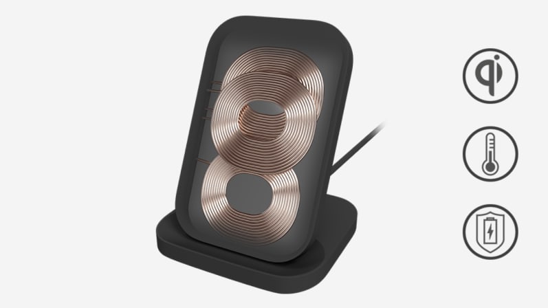 View of the built in safety mechanism within the power charger