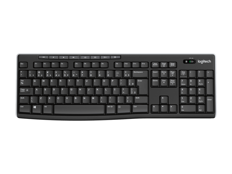 Teclado sem fio Logitech K270 com receptor unificador