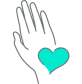 pictogram van gezonde hand