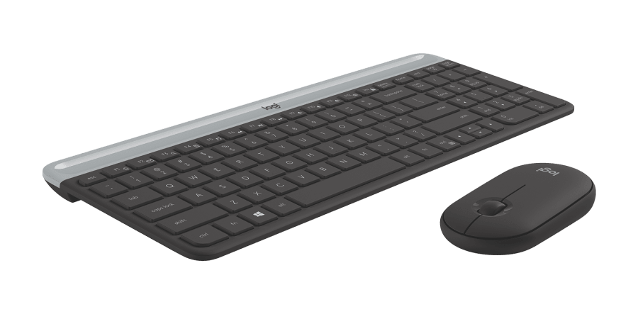 Combo de teclado slim e mouse sem fio MK470 Grafite 5