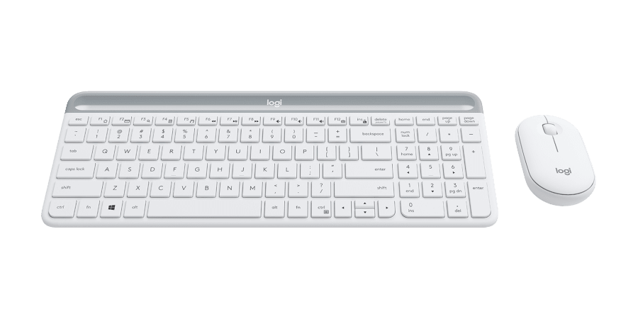 Slim Wireless Keyboard and Mouse Combo MK470 Off-white 3